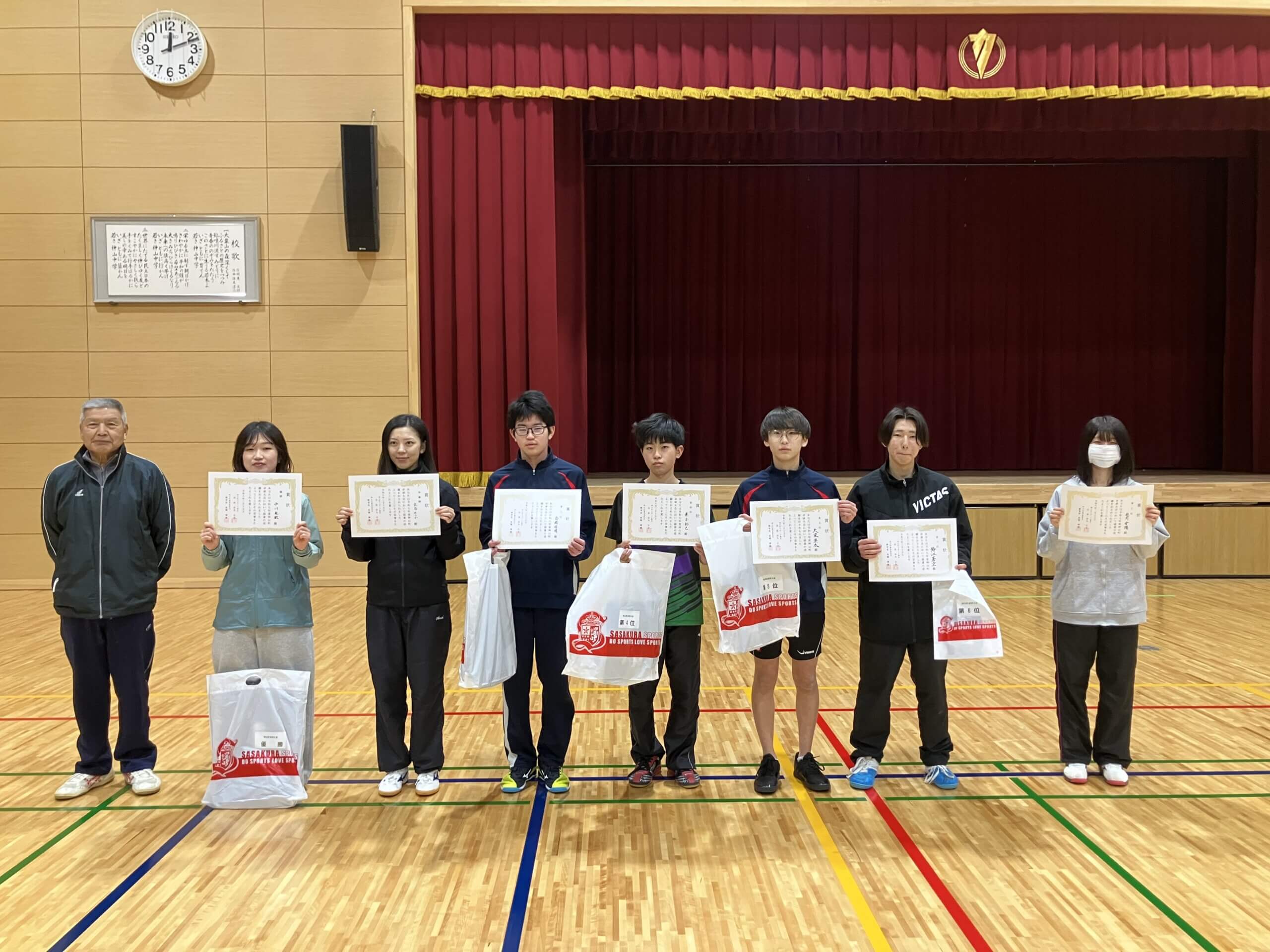 熱戦が繰り広げられた令和7年度卓球大会